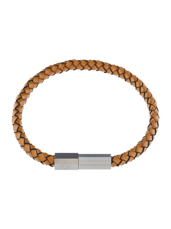 Calvin Klein Calvin Klein Narukvica 'Industrial facets'  smeđa / srebro