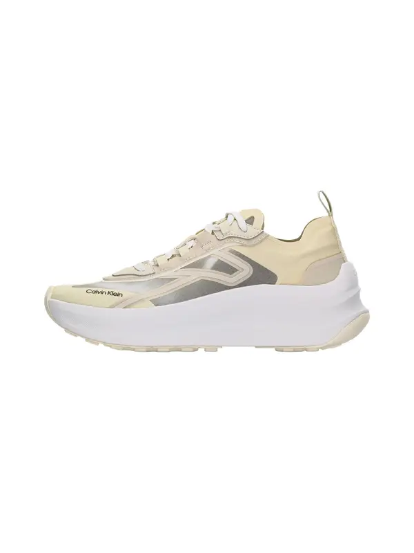 Calvin Klein Calvin Klein Niske tenisice 'CHUNKY RUN CKSTRIPE LUP TRAN RIP'  svijetložuta / srebro / bijela