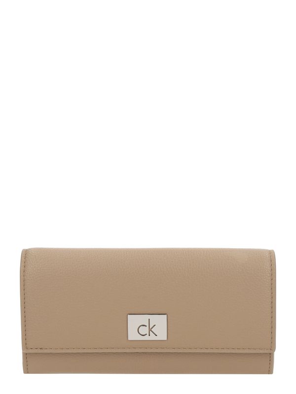 Calvin Klein Calvin Klein Novčanik 'CK PLAQUE LARGE TRIFOLD'  bež
