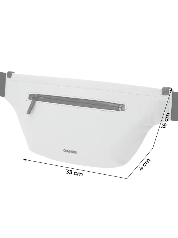 Calvin Klein Calvin Klein Pojasna torbica 'EASE'  svijetlosiva / crna