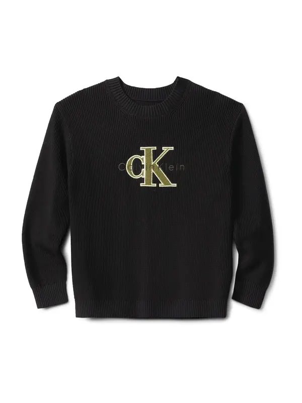 Calvin Klein Calvin Klein Pulover  kaki / maslinasta / crna