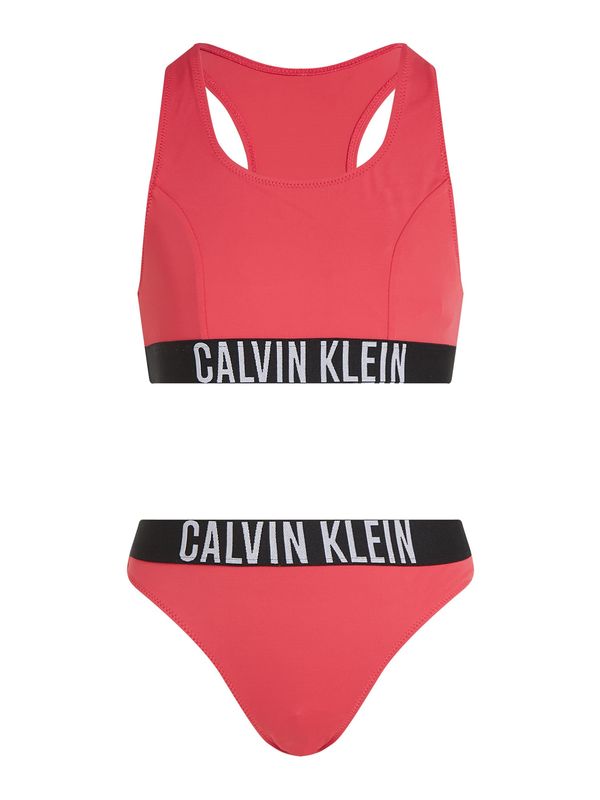 Calvin Klein Swimwear Calvin Klein Swimwear Bikini  svijetlocrvena / crna / prljavo bijela