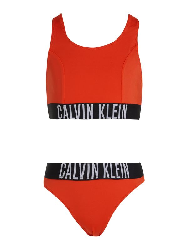 Calvin Klein Swimwear Calvin Klein Swimwear Bikini  svijetlosiva / crvena / crna
