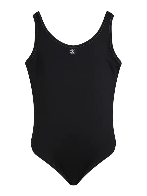 Calvin Klein Swimwear Calvin Klein Swimwear Jednodijelni kupaći kostim  crna / bijela