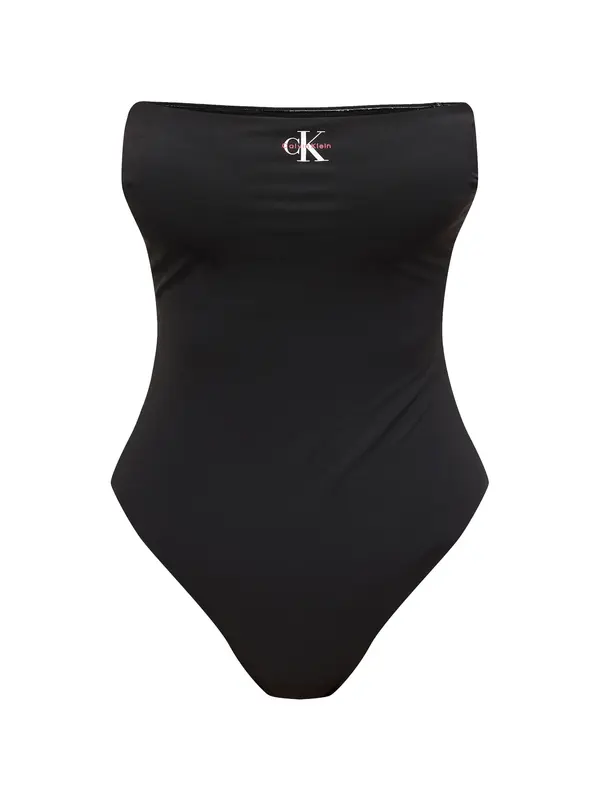 Calvin Klein Swimwear Calvin Klein Swimwear Jednodijelni kupaći kostim  crna / bijela