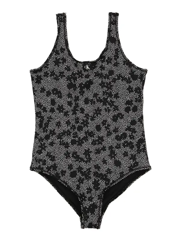 Calvin Klein Swimwear Calvin Klein Swimwear Jednodijelni kupaći kostim  crna / bijela