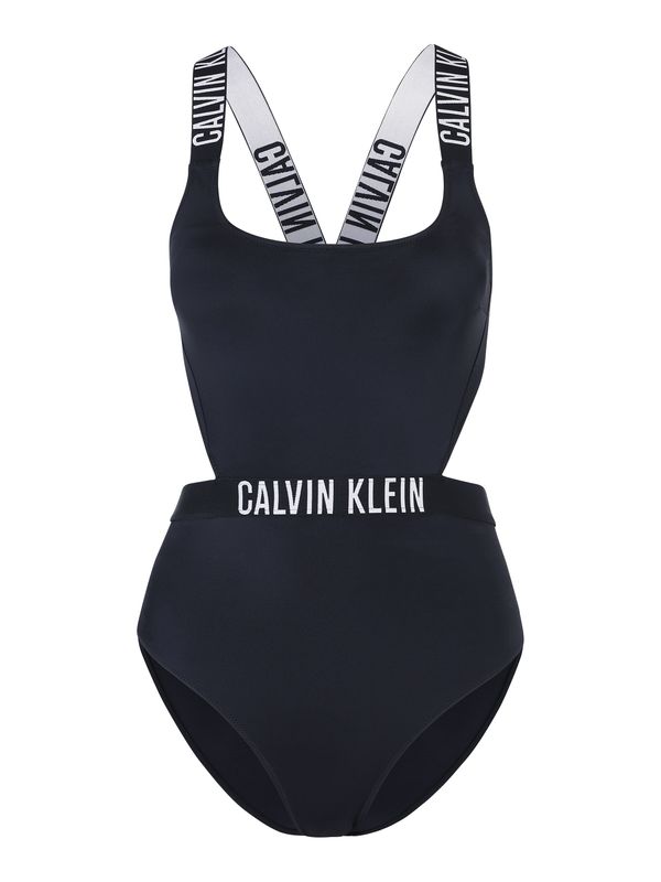 Calvin Klein Swimwear Calvin Klein Swimwear Jednodijelni kupaći kostim  crna / bijela