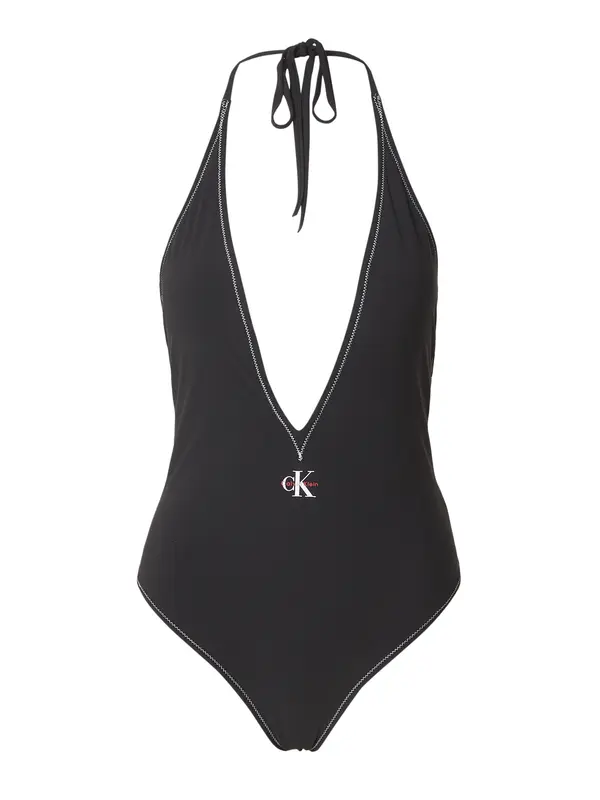 Calvin Klein Swimwear Calvin Klein Swimwear Jednodijelni kupaći kostim  crvena / crna / bijela
