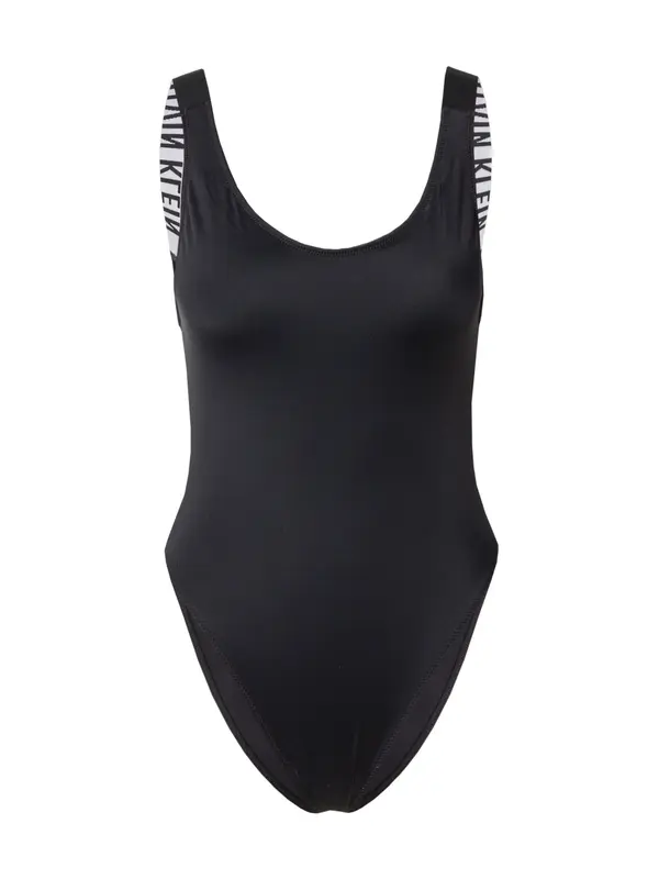 Calvin Klein Swimwear Calvin Klein Swimwear Jednodijelni kupaći kostim 'Intense Power'  crna / bijela