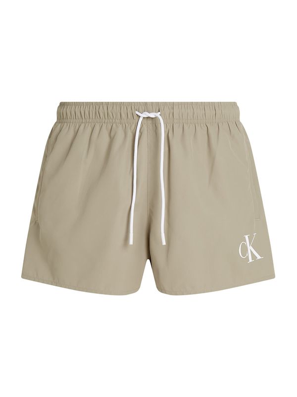 Calvin Klein Swimwear Calvin Klein Swimwear Kupaće hlače  bež siva / bijela