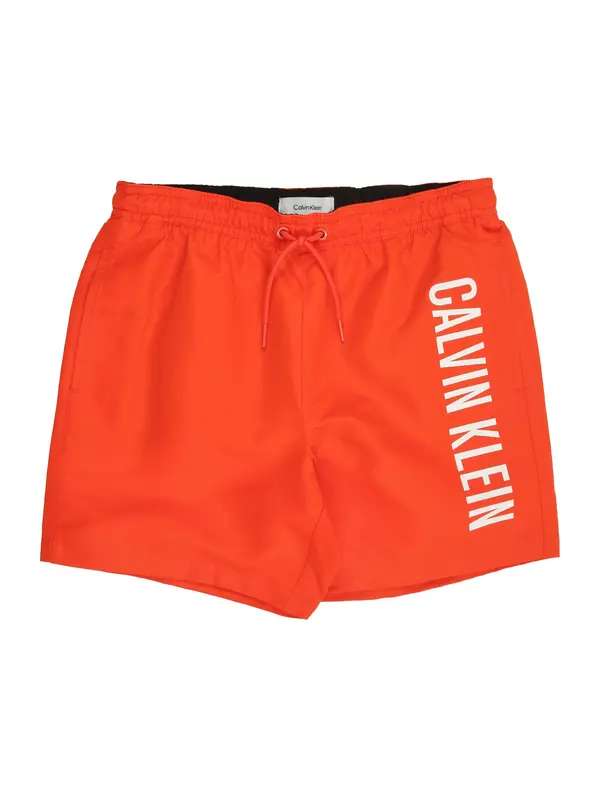 Calvin Klein Swimwear Calvin Klein Swimwear Kupaće hlače 'Intense Power'  narančasto crvena / bijela