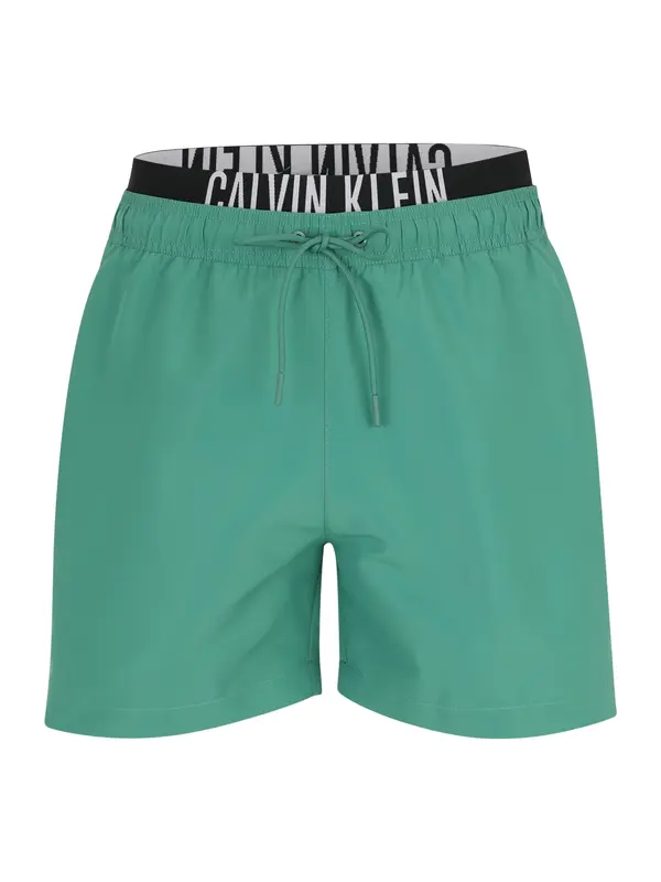 Calvin Klein Swimwear Calvin Klein Swimwear Kupaće hlače 'Intense Power'  smaragdno zelena / crna / bijela