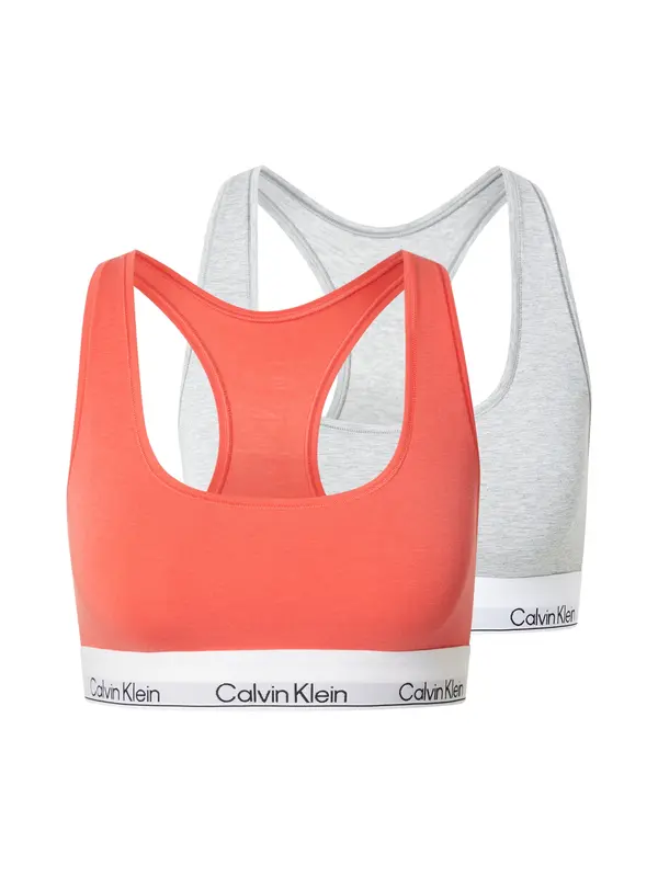 Calvin Klein Underwear Calvin Klein Underwear Grudnjak  svijetlosiva / ciglasto crvena / crna / bijela