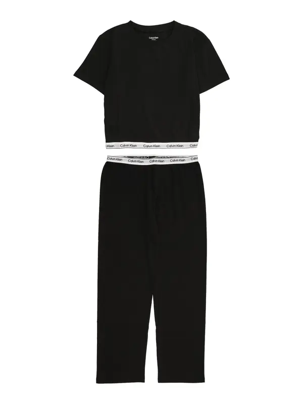 Calvin Klein Underwear Calvin Klein Underwear Pidžama set  crna / bijela