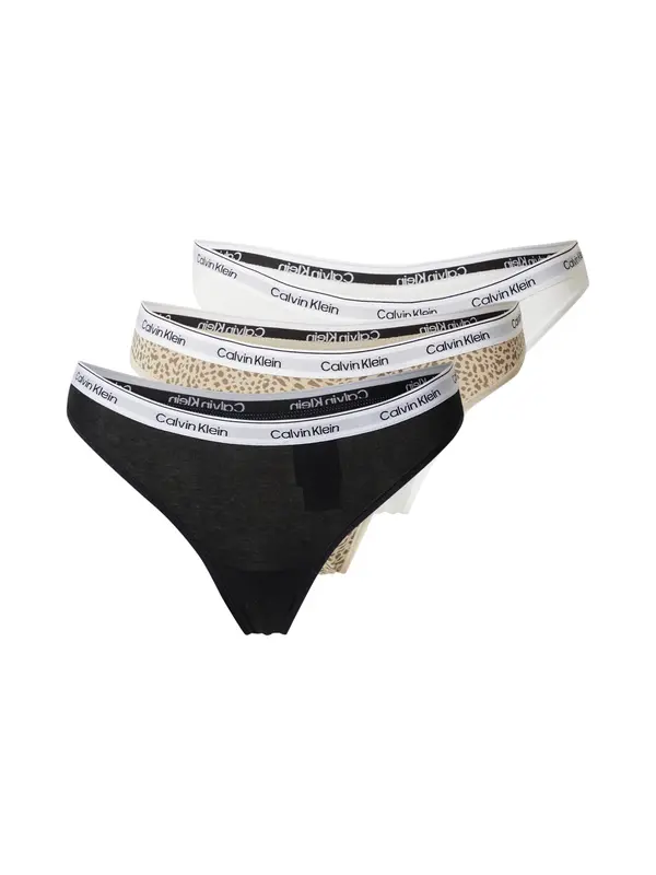 Calvin Klein Underwear Calvin Klein Underwear Tanga gaćice  bež / boja devine dlake (camel) / crna / bijela
