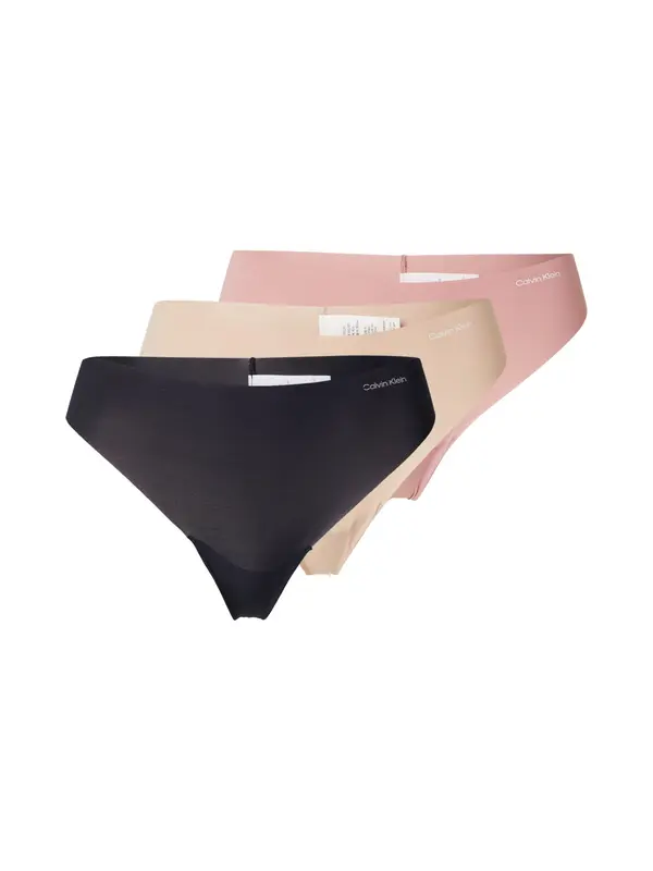 Calvin Klein Underwear Calvin Klein Underwear Tanga gaćice 'Invisibles'  bež / prljavo roza / crna
