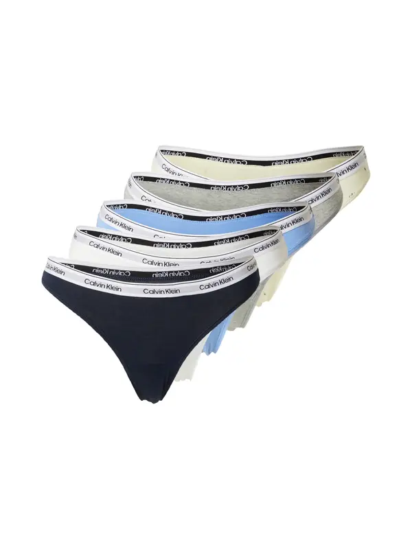Calvin Klein Underwear Calvin Klein Underwear Tanga gaćice  mornarsko plava / pastelno žuta / siva / bijela