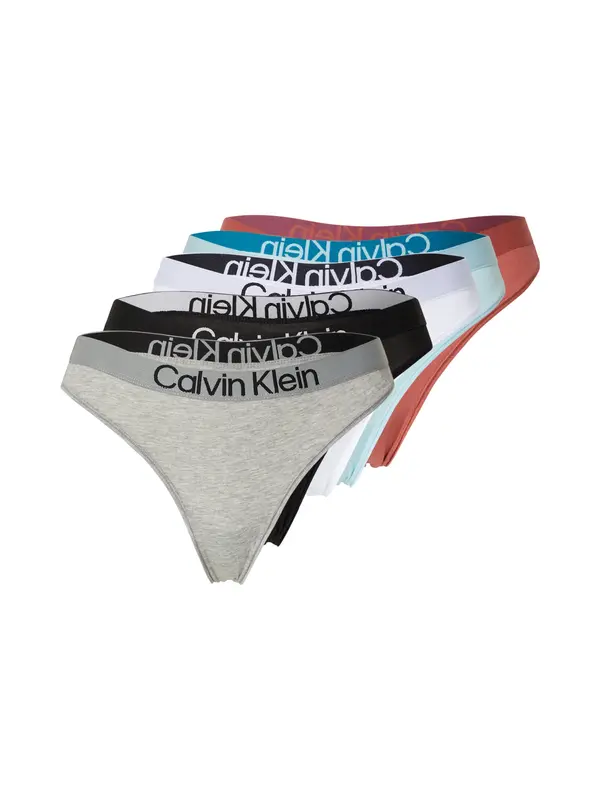 Calvin Klein Underwear Calvin Klein Underwear Tanga gaćice  svijetloplava / siva melange / hrđavo crvena / crna / bijela