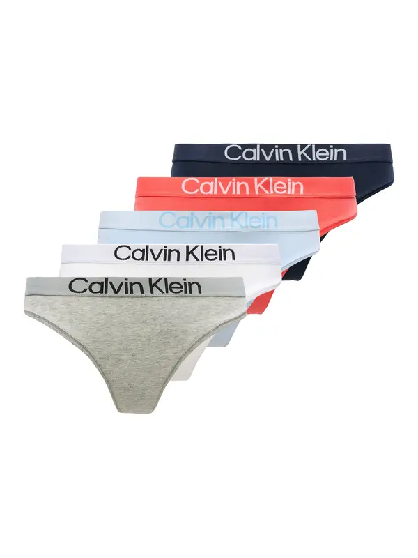 Calvin Klein Underwear Calvin Klein Underwear Tanga gaćice  svijetloplava / siva melange / lubenica roza / bijela