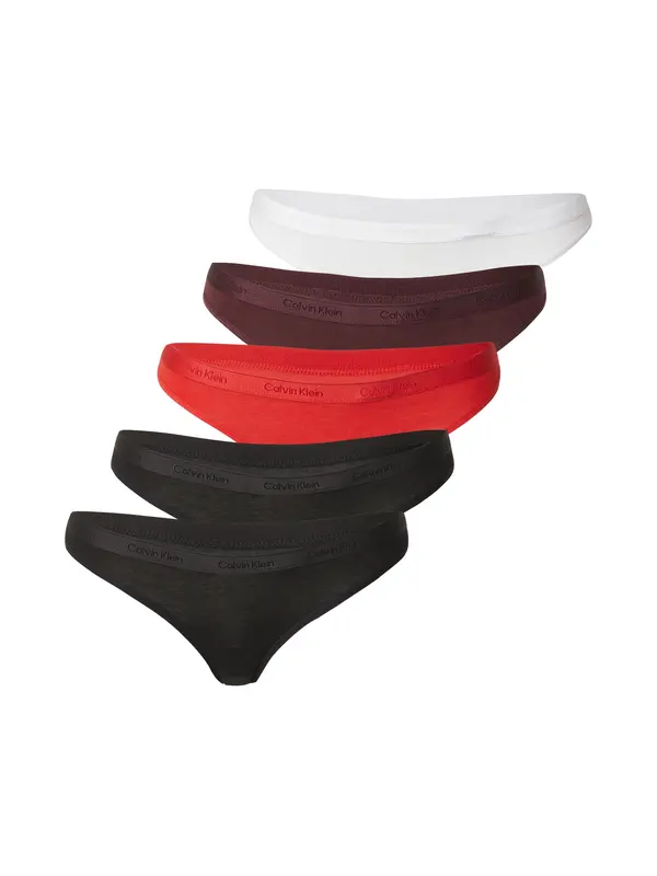 Calvin Klein Underwear Calvin Klein Underwear Tanga gaćice  tamno smeđa / crvena / crna / bijela