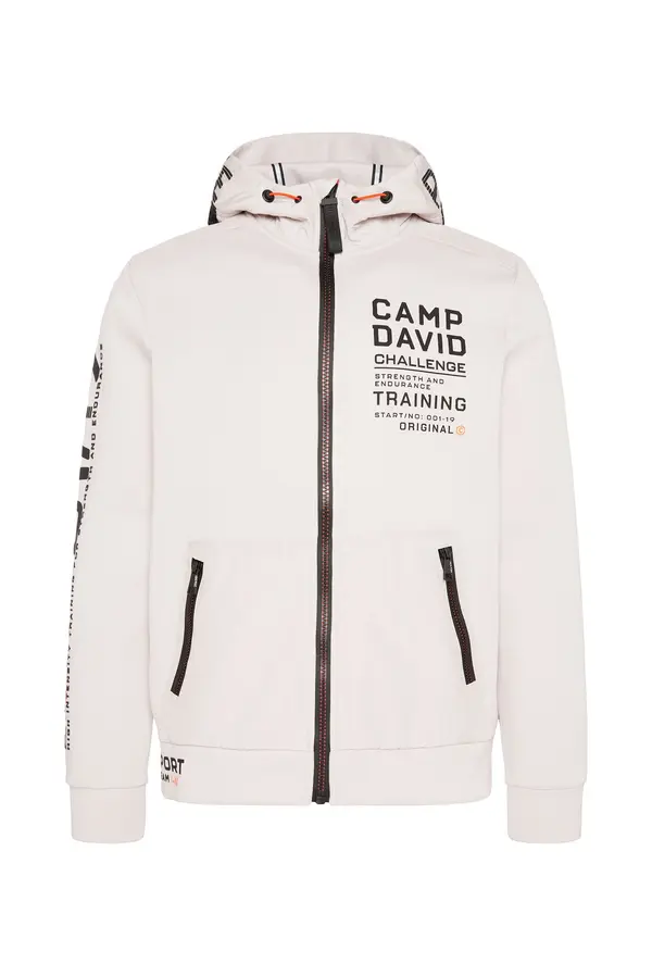 CAMP DAVID CAMP DAVID Gornji dio trenirke  narančasta / crna / vuneno bijela