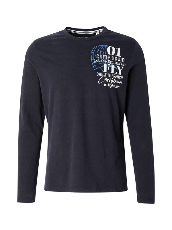 CAMP DAVID CAMP DAVID Majica  mornarsko plava / azur / bijela