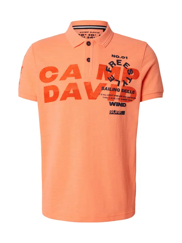 CAMP DAVID CAMP DAVID Majica  mornarsko plava / narančasta / koraljna