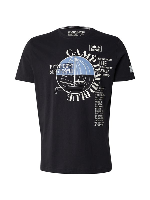 CAMP DAVID CAMP DAVID Majica  mornarsko plava / svijetloplava / bijela