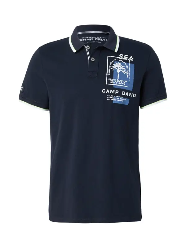 CAMP DAVID CAMP DAVID Majica  morsko plava / safirno plava / bijela