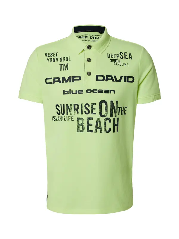 CAMP DAVID CAMP DAVID Majica  neonsko zelena / crna