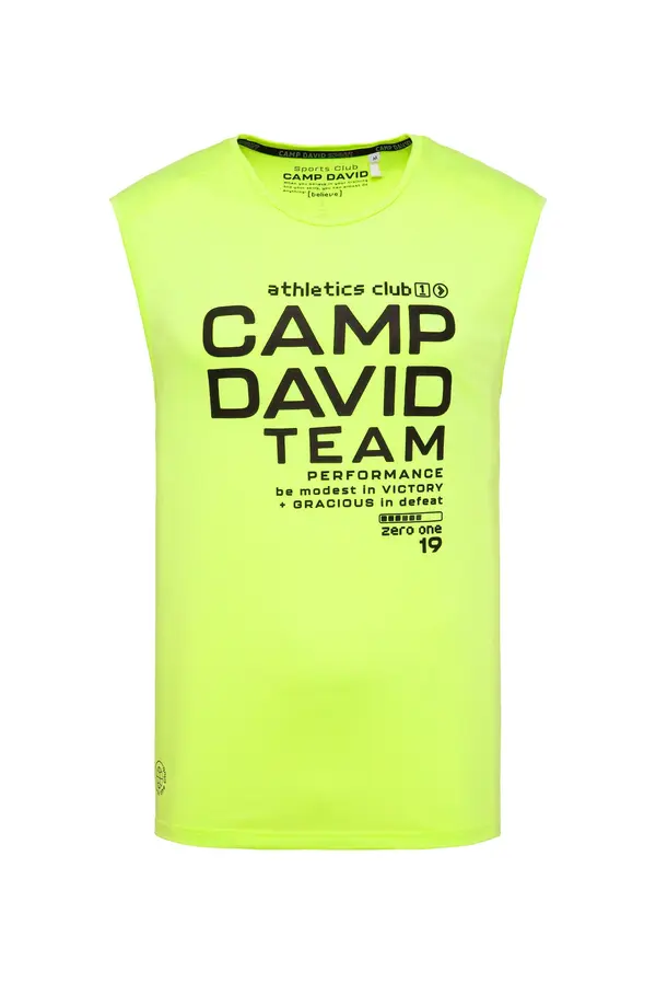 CAMP DAVID CAMP DAVID Majica  neonsko žuta / crna