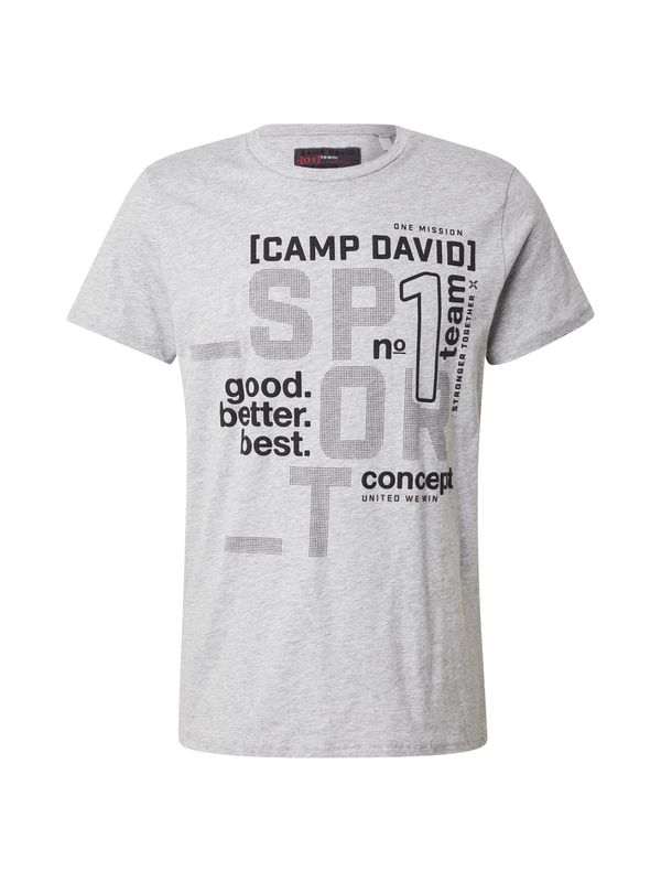 CAMP DAVID CAMP DAVID Majica  siva melange / crna