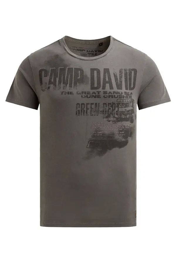 CAMP DAVID CAMP DAVID Majica  smeđa melange / boja blata