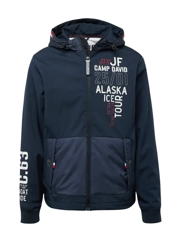 CAMP DAVID CAMP DAVID Prijelazna jakna 'Alaska Ice Tour'  mornarsko plava / crvena / bijela