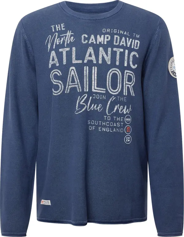 CAMP DAVID CAMP DAVID Pulover 'Atlantic Crossing'  mornarsko plava / prljavo bijela