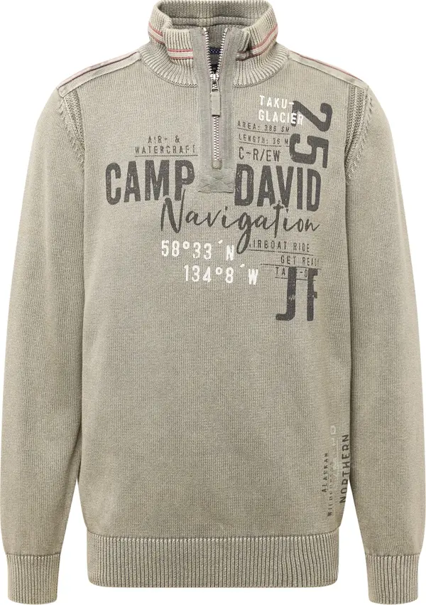CAMP DAVID CAMP DAVID Pulover  siva / kaki / crna