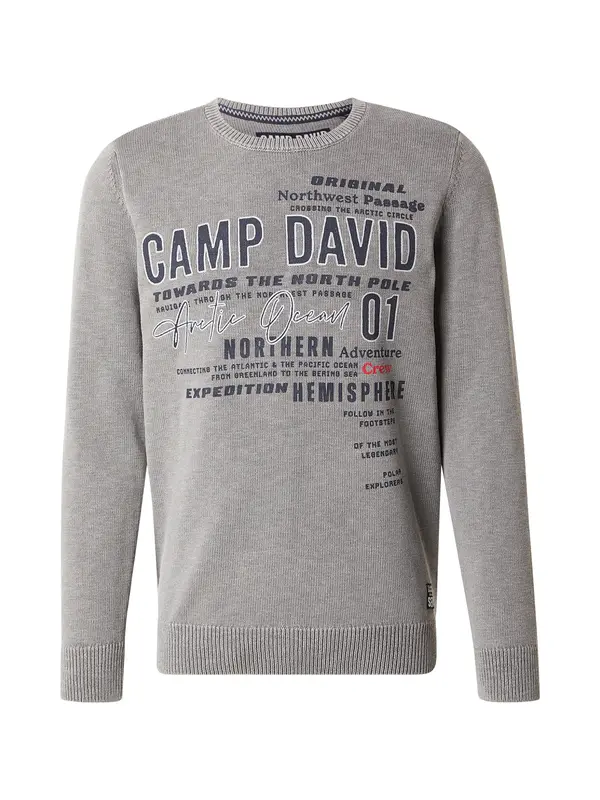 CAMP DAVID CAMP DAVID Pulover  siva / tamo siva / bijela