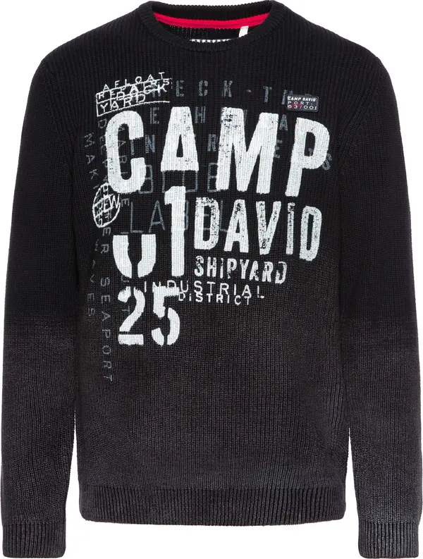 CAMP DAVID CAMP DAVID Pulover  srebrno siva / crna / prljavo bijela