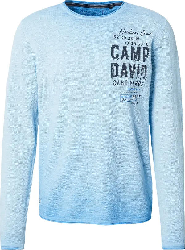 CAMP DAVID CAMP DAVID Pulover  svijetloplava / crna