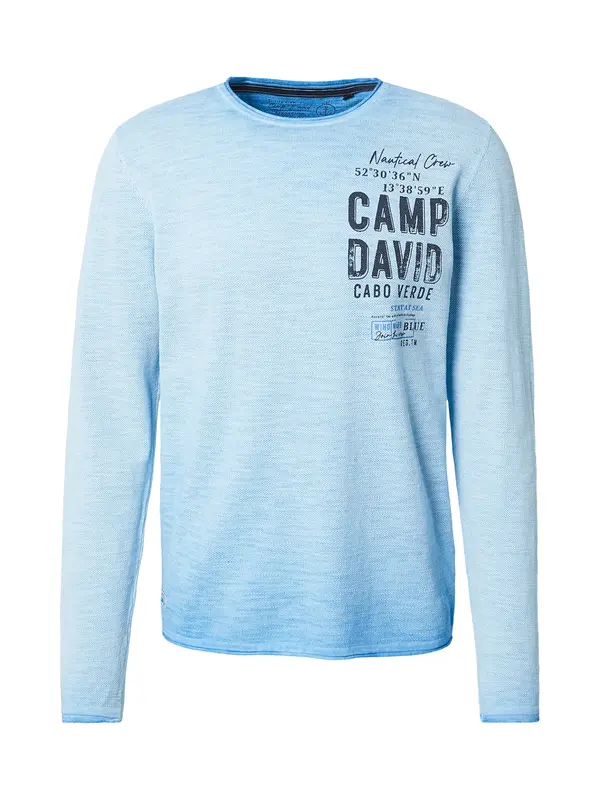 CAMP DAVID CAMP DAVID Pulover  svijetloplava / crna