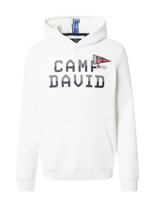 CAMP DAVID CAMP DAVID Sweater majica  crna / bijela