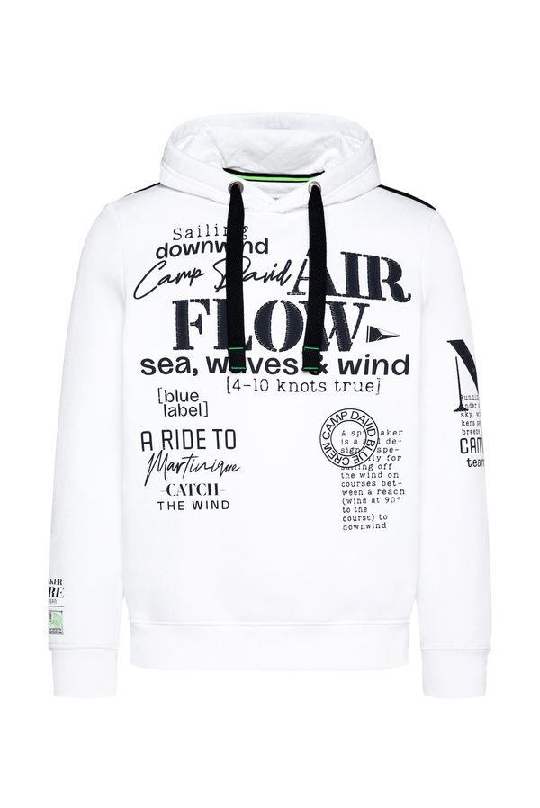 CAMP DAVID CAMP DAVID Sweater majica  crna / bijela