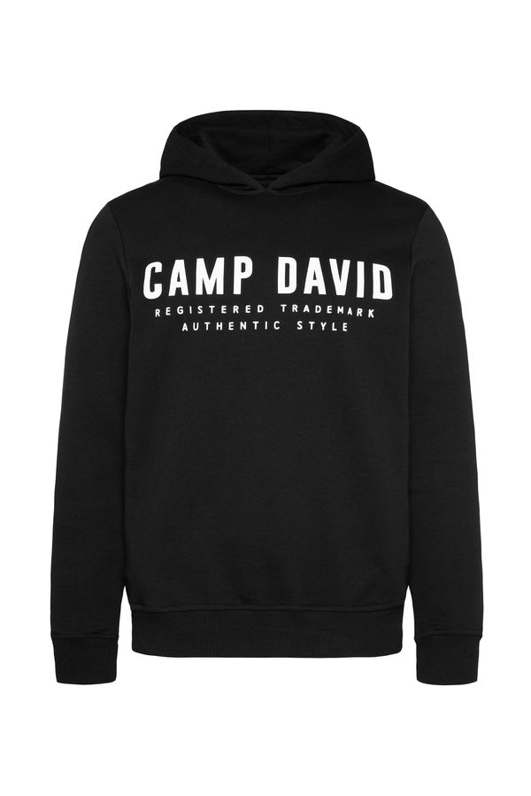 CAMP DAVID CAMP DAVID Sweater majica  crna / bijela