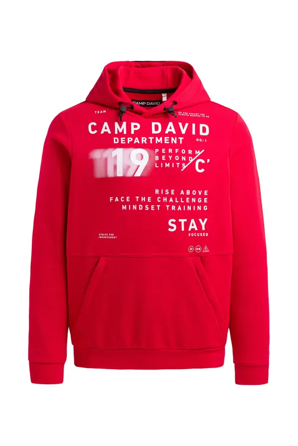 CAMP DAVID CAMP DAVID Sweater majica  crvena / bijela