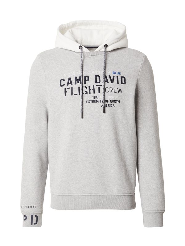 CAMP DAVID CAMP DAVID Sweater majica  mornarsko plava / azur / siva melange / bijela
