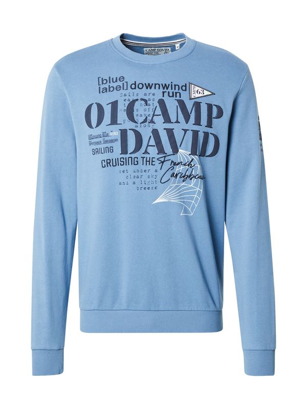 CAMP DAVID CAMP DAVID Sweater majica  mornarsko plava / sivkasto plava / crna / bijela