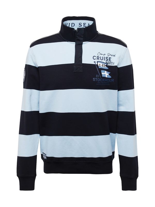 CAMP DAVID CAMP DAVID Sweater majica  mornarsko plava / svijetloplava / bijela