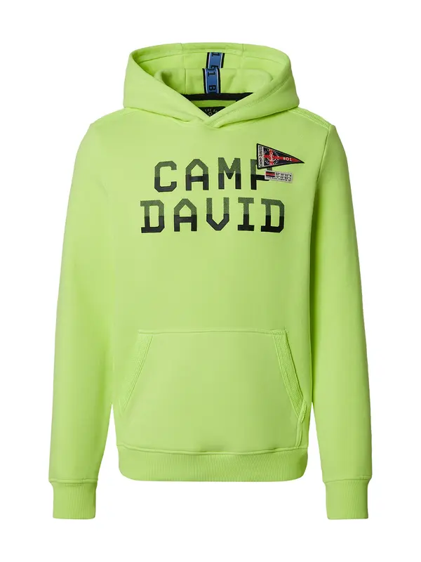 CAMP DAVID CAMP DAVID Sweater majica  neonsko zelena / crna