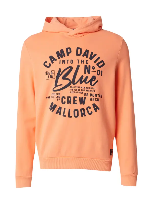 CAMP DAVID CAMP DAVID Sweater majica  noćno plava / narančasta