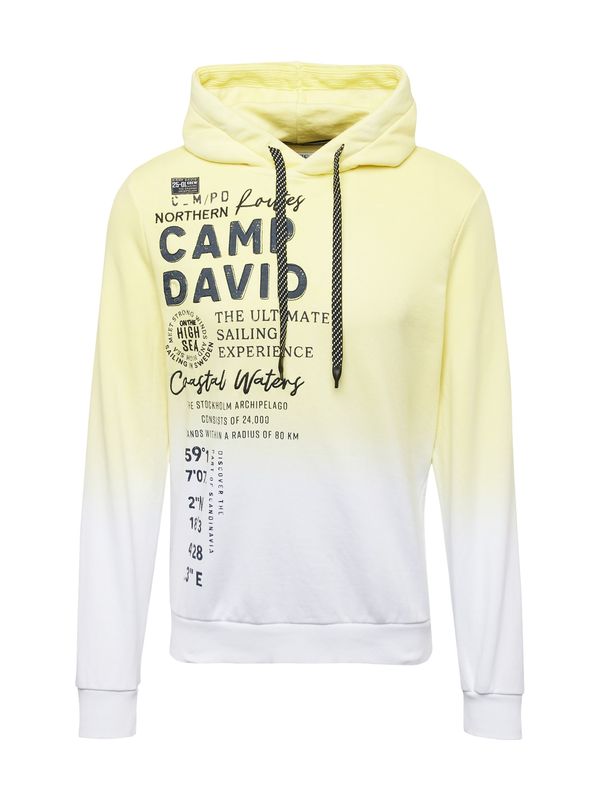 CAMP DAVID CAMP DAVID Sweater majica  pastelno žuta / crna / bijela